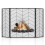 Costway 3-Panel Folding Fireplace Screen Spark Guard W/ Mesh Pattern 132 x 79 CM 8