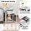 Casart Indoor Dog Crate End Table Dog Kennel w/ Drawer & Wireless Charging 7