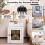 Casart Indoor Dog Crate End Table Dog Kennel w/ Drawer & Wireless Charging 2