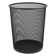(Black, Pack of 1 ) KAV Lightweight Metal Mesh Wastebasket Paper Bin