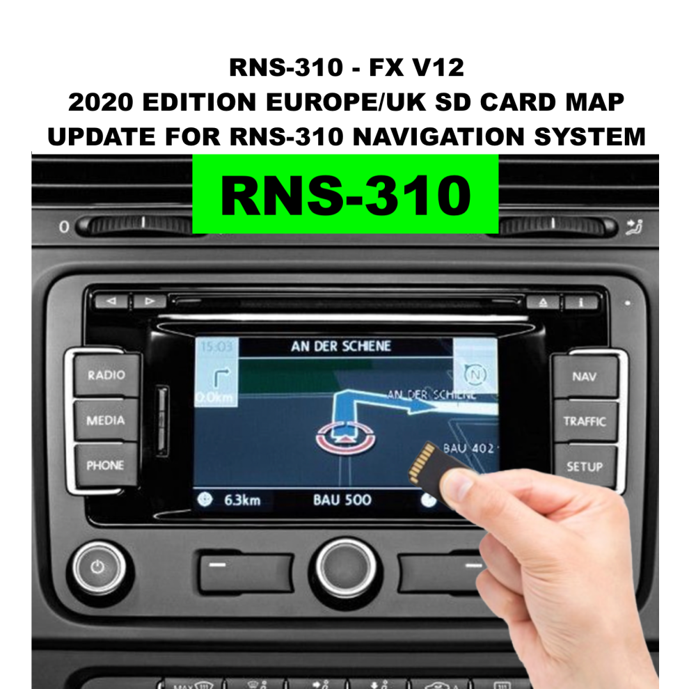 VW VOLKSWAGEN 2020 UK / EUROPE SD Map Update for FX - RNS310 / RNS-310