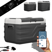 AREBOS compressor cool box 26 L | Electric freezer box with APP control for cooling, freezing and keeping warm | Refrigerator down to -20 °C