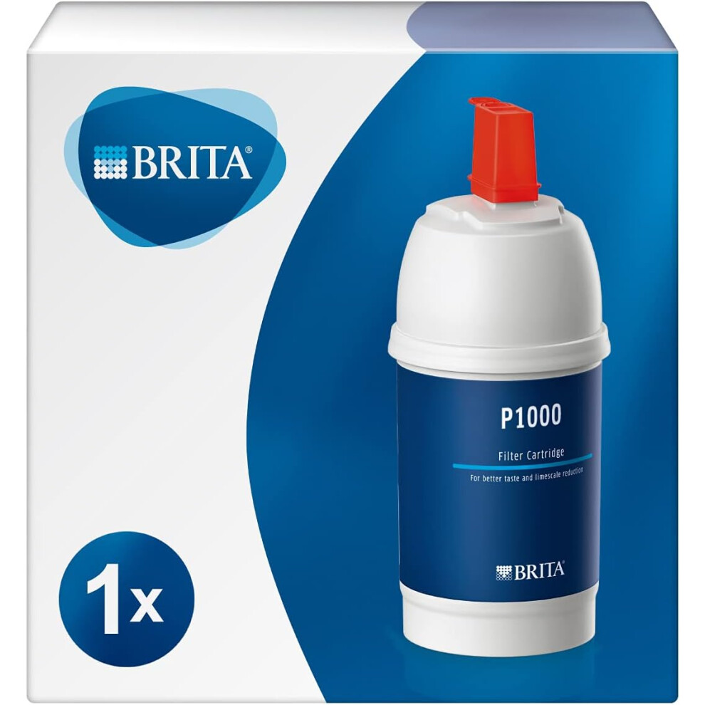 BRITA P1000 replacement filter cartridge for BRITA filter taps, reduces chlorine, limescale and impurities