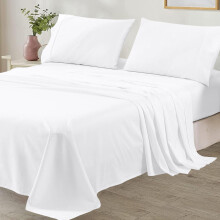 (King) Flat Sheet Bed Sheets Luxury 100% Egyptian Cotton
