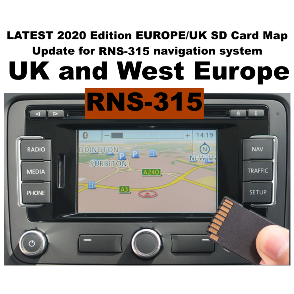 VW 2020 UK, WEST EUROPE Map Update for system AZ -  RNS315 / RNS-315