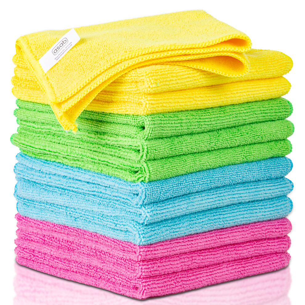 12 Pack Microfibre Cleaning Cloth Washable Car Kitchen Cloth