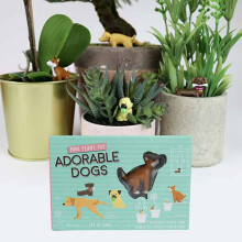 Novelty Plant Pot Markers Planter Funny Decor Garden Set of 4 Dogs