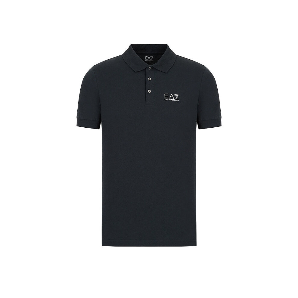 (Navy, S) Emporio Armani EA7 8NPF04 PJM6Z Mens Polo T Shirts