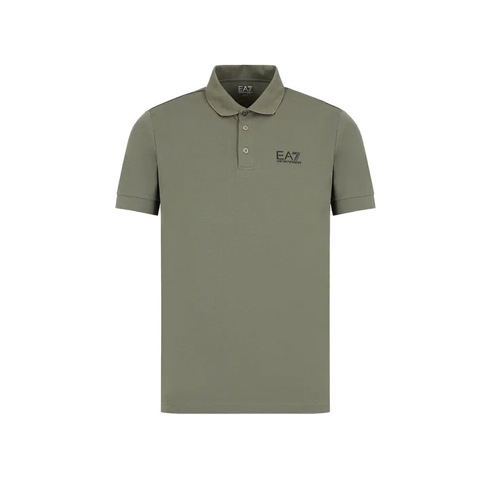 (Green, S) Emporio Armani EA7 8NPF04 PJM6Z Mens Polo T Shirts