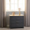 Seconique Portland 3 Drawer Chest in Grey with Oak Effect Finish 5