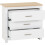 Seconique Portland 3 Drawer Chest in White with Oak Effect Finish 2