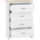 Seconique Portland 4 Drawer Chest in White with Oak Effect Finish 2