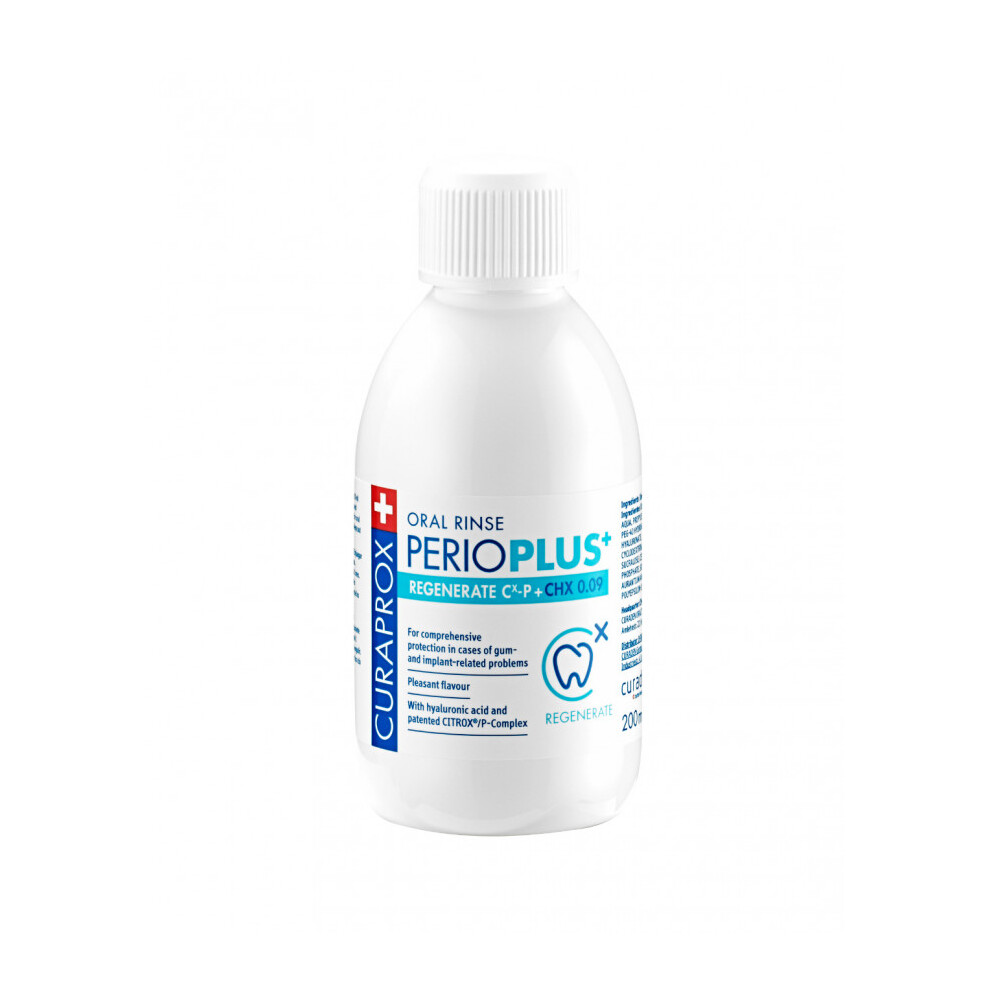 Curaprox Perio Plus Regenerate, Chx 0.09% Mouthwash, 200Ml - Antiseptic Mouthwas