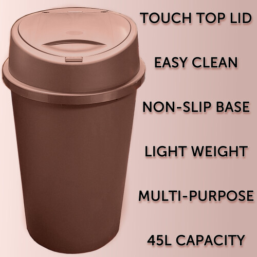 KITCHEN BIN Touch Top Bin 45L - Rose Gold 1