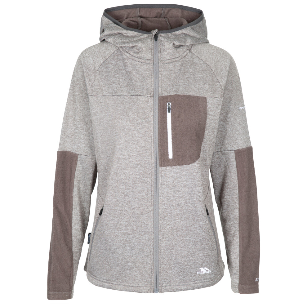 (10, Grey Marl) Trespass Womans Fleece Jacket Full Zip Trullo