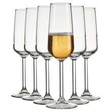 195ml Set of 6 Champagne Prosecco Flutes Stemmed Glasses Party Glassware
