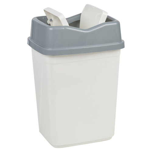 URBN Living (5L Grey/White) 5/10/20/30/50L Plastic Bin with Butterfly Lid Kitchen 2