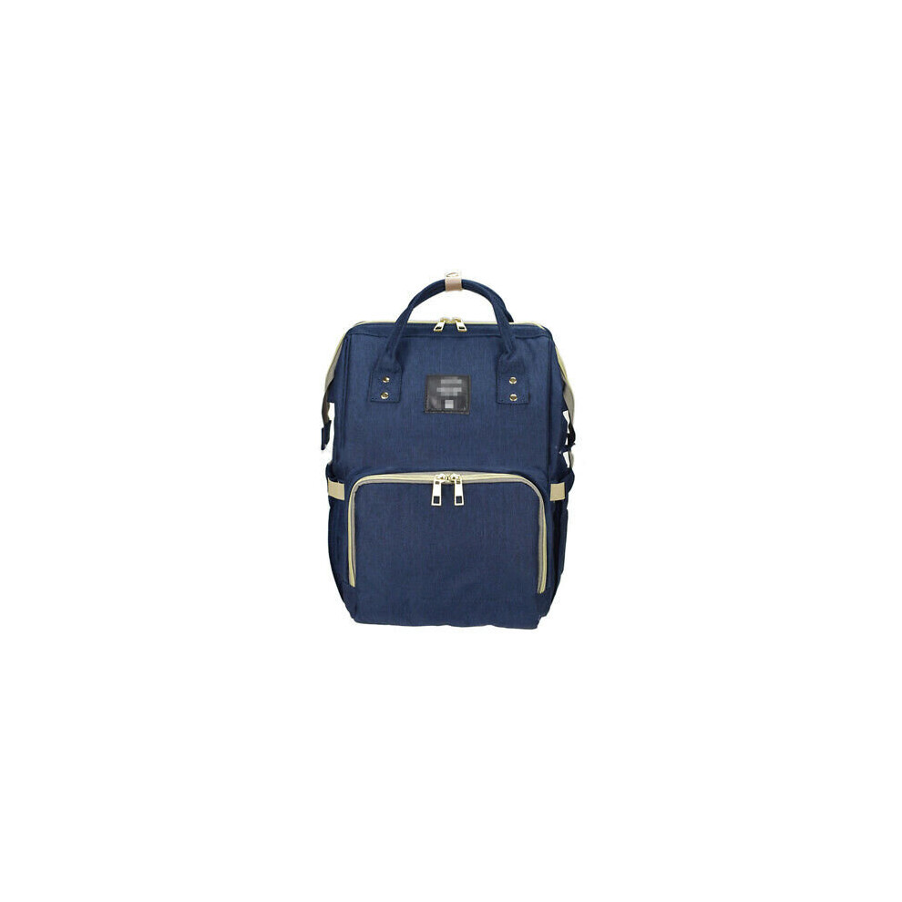 (Blue) Diaper Bag Backpack MultiFunction Baby Maternity Nappy Large Capacity Waterproof