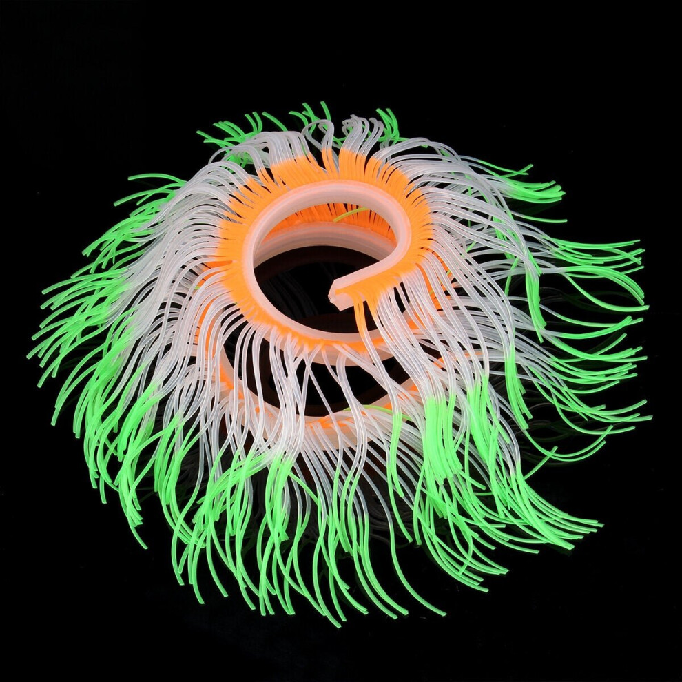 (Green) Aquarium Fish Tank Waterplant Decor Glowing Sea Anemone Coral Plant Ornament