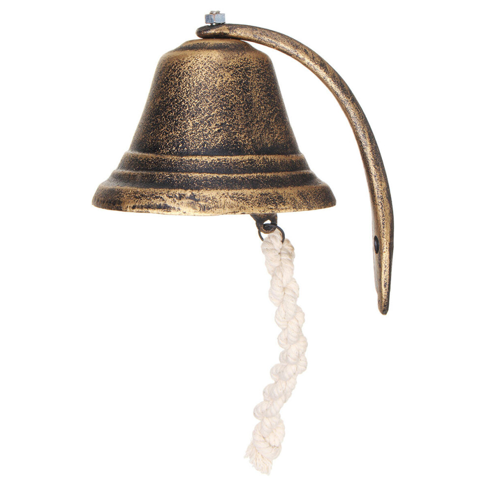 12Cm Retro Cast Iron Dinner Doorbell Ring Bells Bracket Patio Coffee Wall Decorations Hand Bell 3654659442895