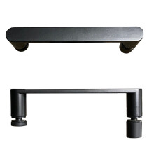 Round Matte Black Shower Door Handle 145 Mm Hole To Hole Centre