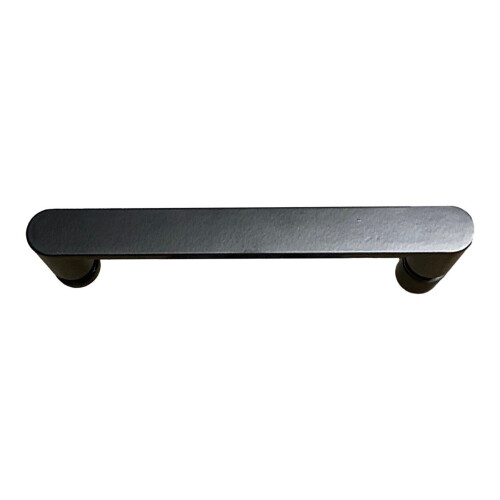 NES Home Round Matte Black Shower Door Handle 145 Mm Hole To Hole Centre 2