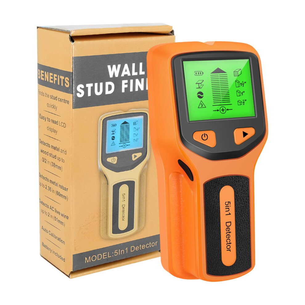 5 In 1 Studs Metal Detector Wall Scanner Ac Wood Finder Cable Wires Depth Tracker Electric Box 729601700729