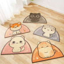 Cartoon Cat Litter Mat PVC Feeding Drinking Bowl Placemat Splash-Proof Sand Non-slip Waterproof
