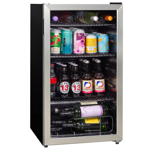 Russell Hobbs Russell Hobbs Drinks Fridge 93L Wine Cooler Stainless Steel RH48BC101SS