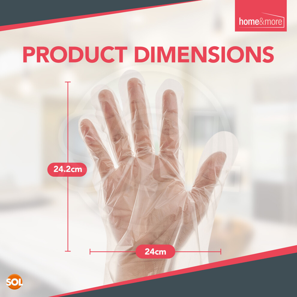(4 x 300pk (1200pk)) Disposable Plastic Gloves Polythene Food Prep