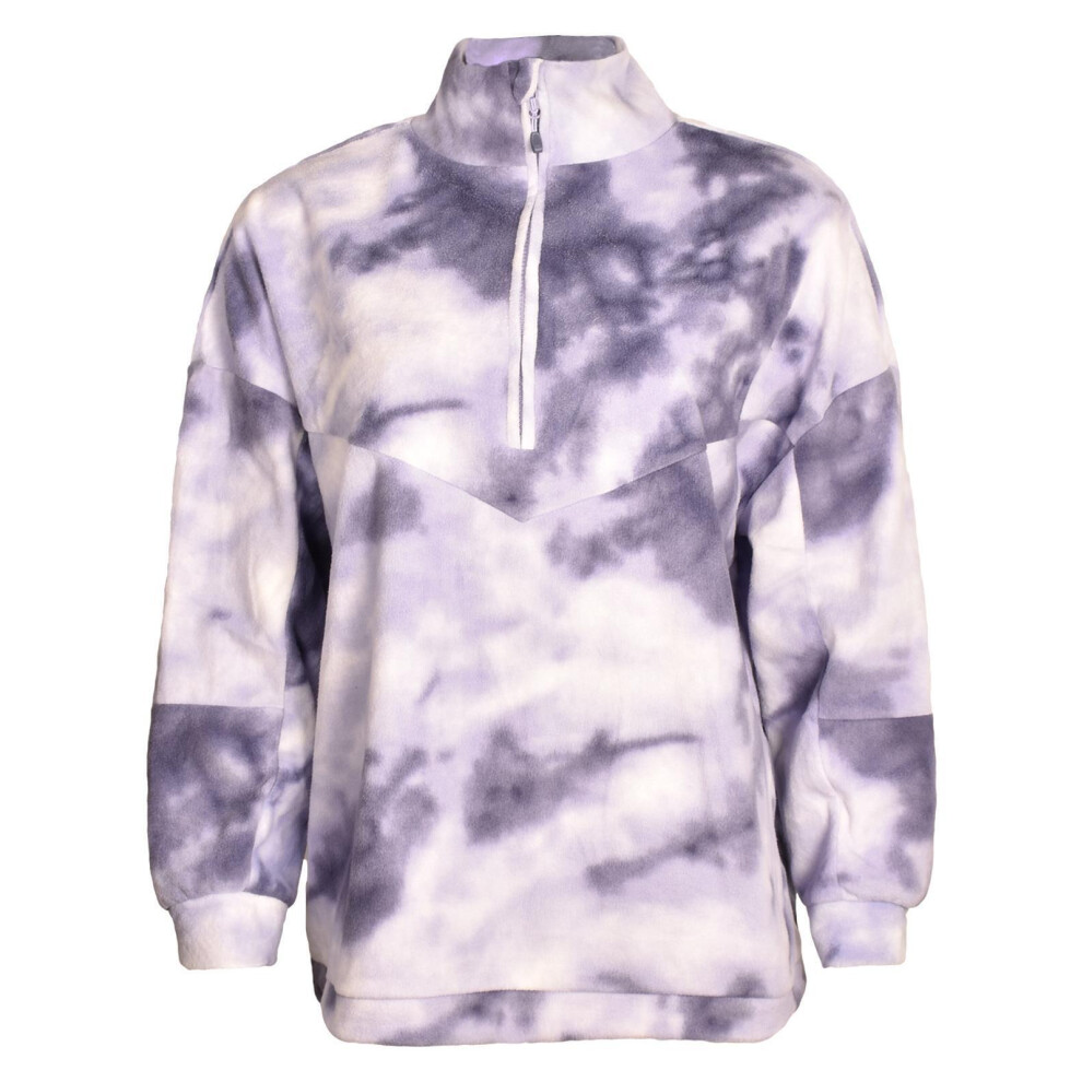 (M) Ladies Pullover Tie Dye Oversized Collared Jumper