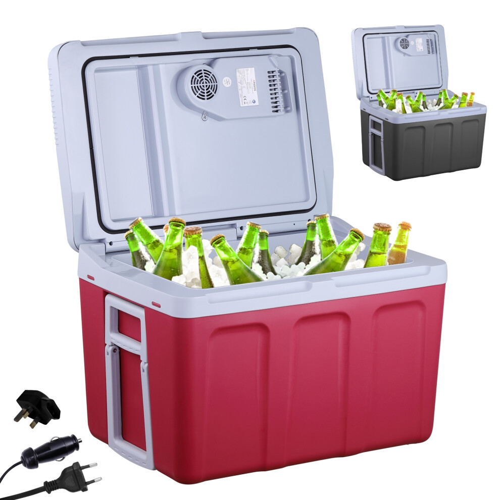AREBOS 40 litre cool box | for cooling and keeping warm | mini fridge | thermoelectric cool box | with ECO mode | electric cool box | red