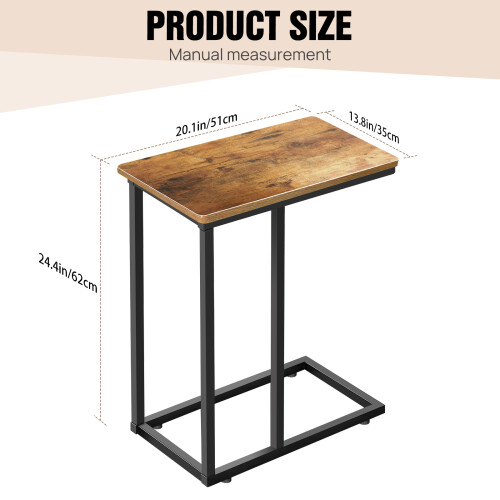Side Table for Sofa Bed Coffee Table Laptop Table Easy Assembly Heavy Duty 2