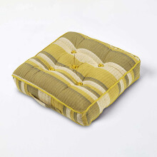 (Yellow) Morocco Striped Cotton Floor Cushion