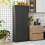 Costway Kitchen Sideboard Freestanding Cupboard Pantry Cabinet with 4 Doors 7