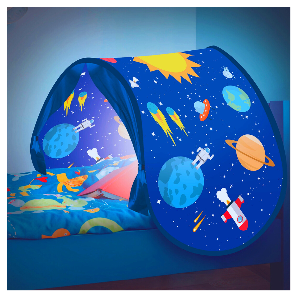 SLEEPFUN Tent Party Planet, Children's Tent, Reduce fears at night, Foldable with Light Built-in