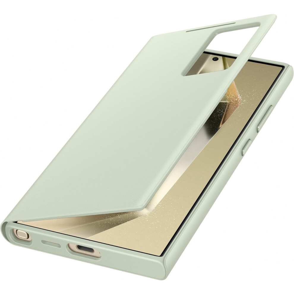 Genuine Official Samsung Galaxy S24 Ultra Smart View Case Cover Green