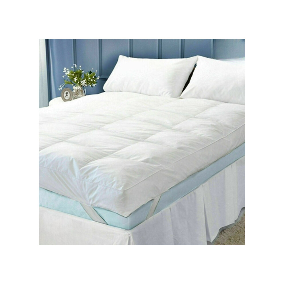 Yorkshire Homeware Ltd Double Microfiber Mattress Topper 4" Inch Deep 10Cm White