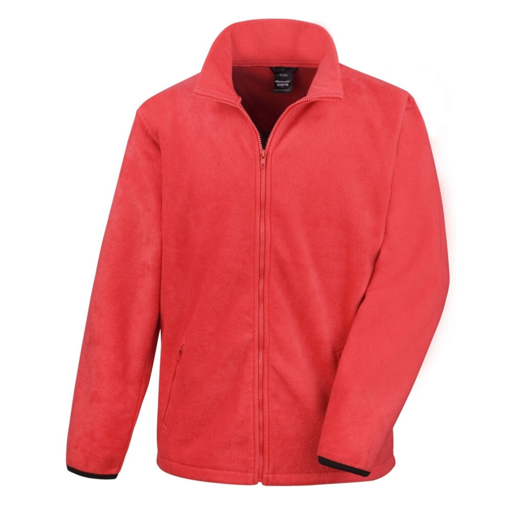 (2XL, Flame Red) Result Mens Core Fashion Fit Outdoor Fleece Jacket