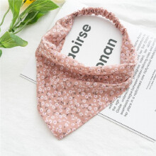 Floral Elastic Hair Scarf Headband Chiffon Head Kerchief Headband Print Floral Hair Scarves Kerchief Head Scarf Hair Bandanas For Women