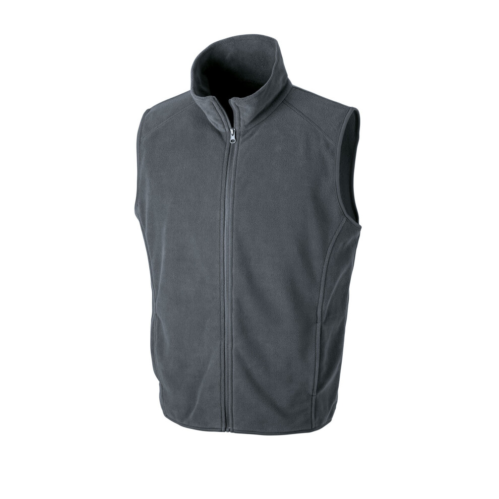 (L, Charcoal) Result Core Unisex Adult Microfleece Gilet