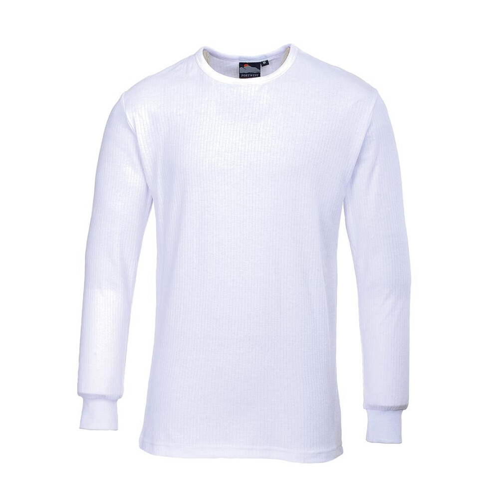(3XL, White) Portwest Mens Thermal Long-Sleeved T-Shirt