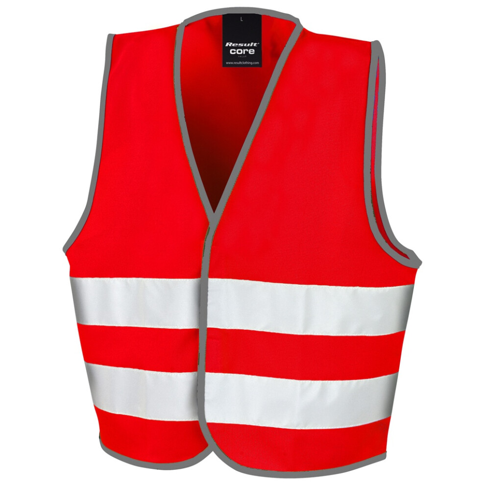 (L, Red) Result Childrens/Kids Enhanced Hi-Vis Vest