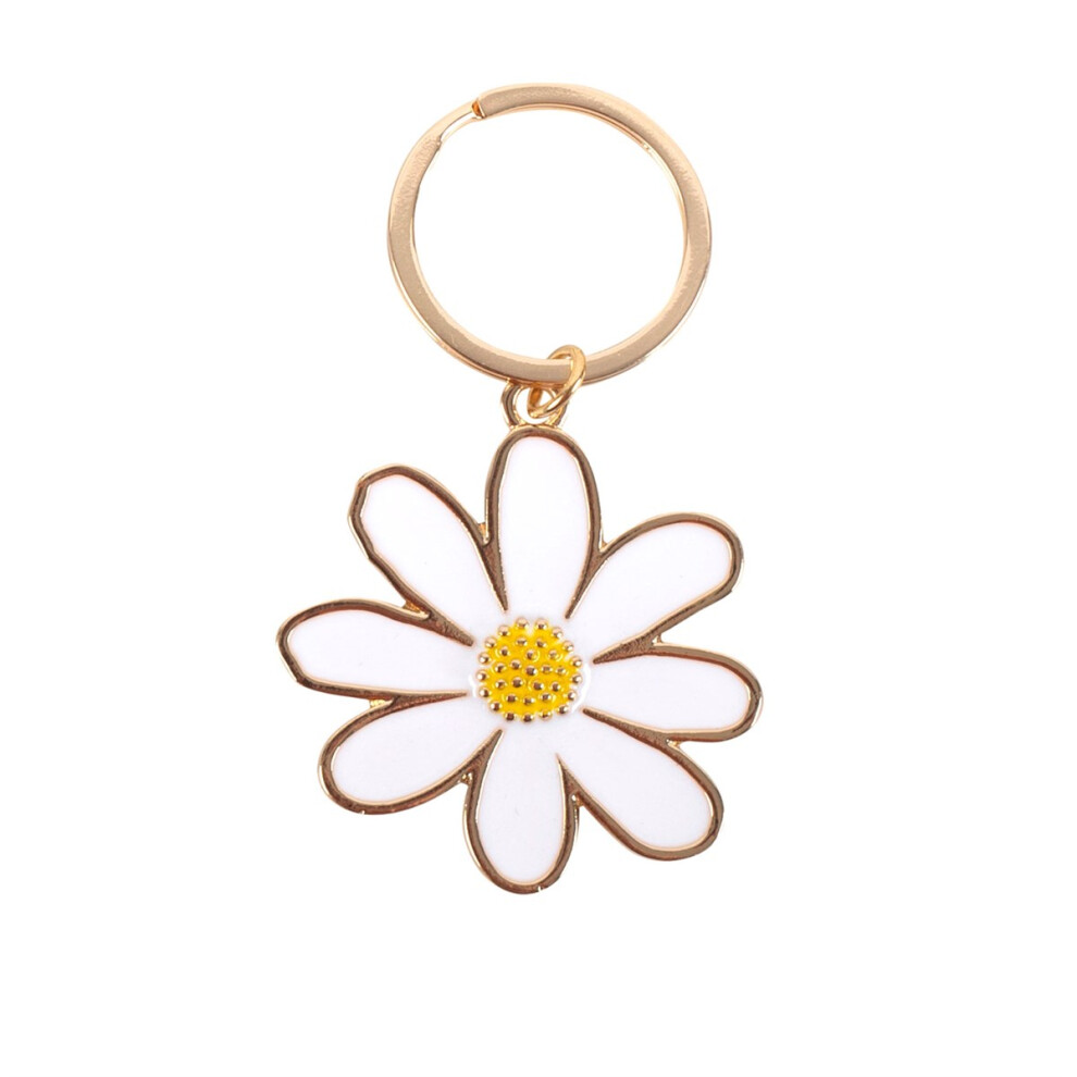 Something Different Unisex Yellow Spring Time Daisy Enamel Keyring