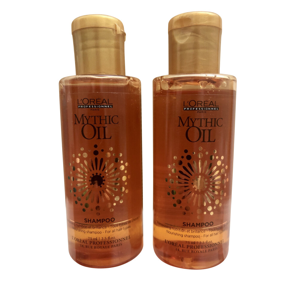 L'Oreal Mythic Oil Shampoo Travel 2.5 OZ travel set of 2