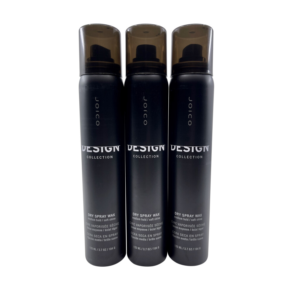 Joico Design Collection Dry Spray Wax Medium Hold Soft Shine 3.7 OZ Set of 3