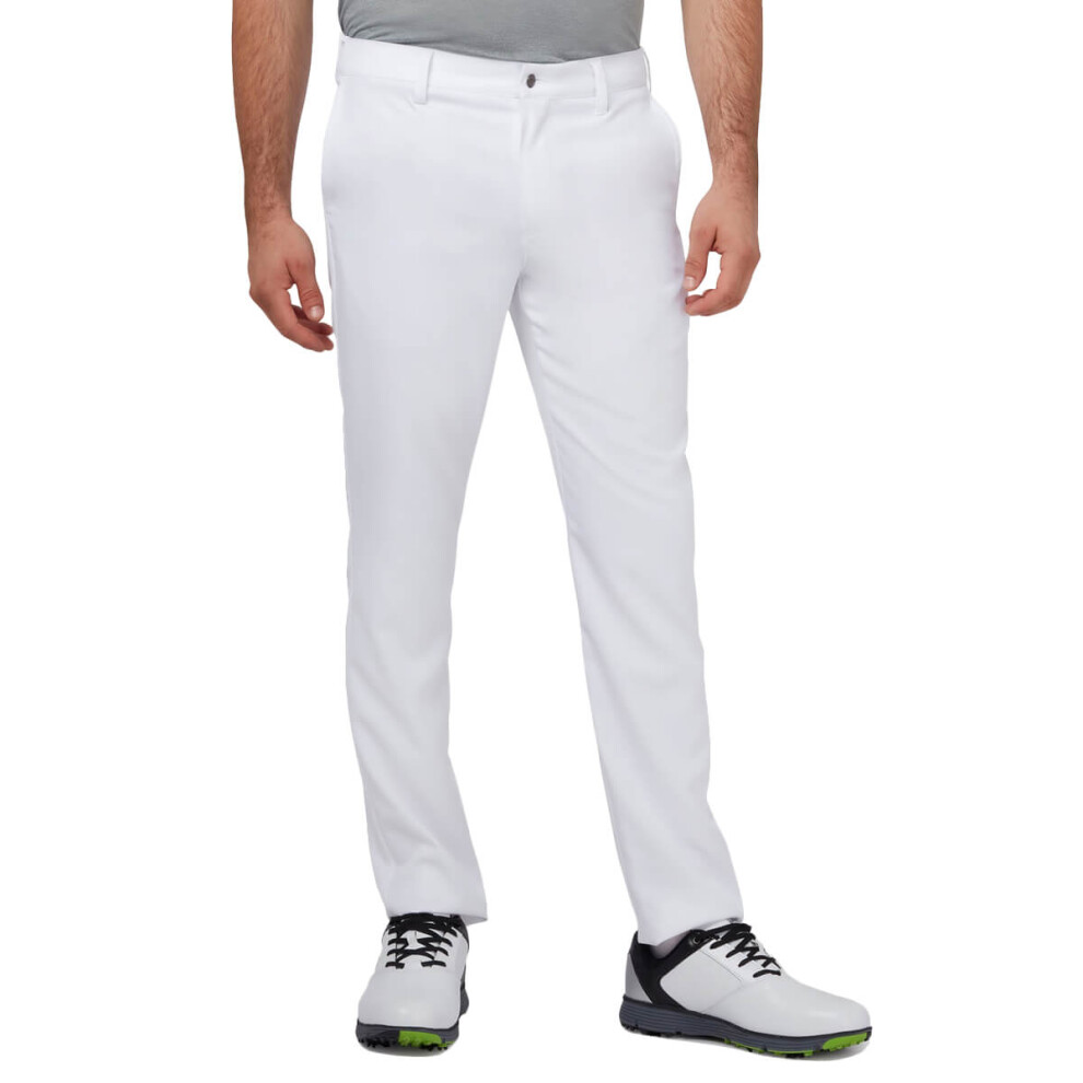 (36-34, Bright White) Callaway Mens X Tech III Chevron Flex Stretch Golf Trousers