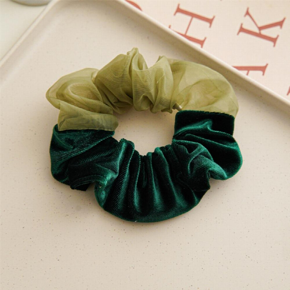 Large Velvet And Mesh Scrunchie Hair Tie Style Hair Rope Female Hair Accessories-image-OPC-PC2GRZ2-NEW