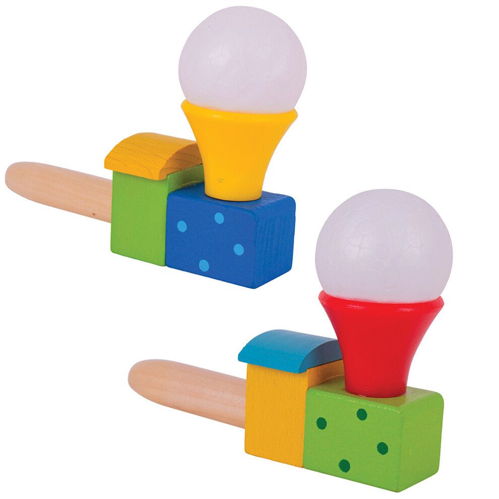 Bigjigs Toys Puffing Trains (Red & Yellow) - Christmas Gifts, Stocking Fillers