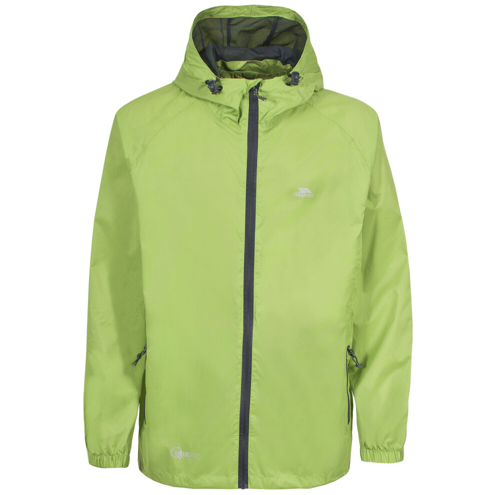 Trespass Unisex Green Qikpak Packaway Waterproof Jacket - Image 3